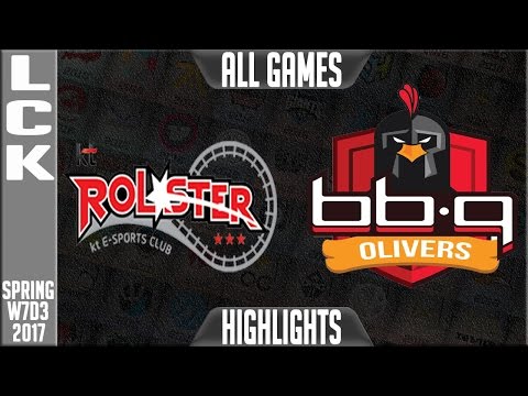 KT Rolster vs bbq Olivers Highlights All Games - LCK Week 7 Day 3 Spring 2017 KT vs BBQ All Games
