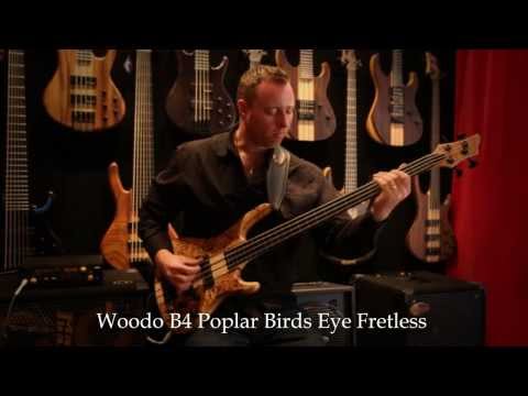 Woodo B4 Poplar Birds Eye Fretless by Rickard Malmsten