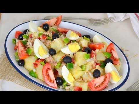 Ensalada campera con patatas y atún ¡Fácil, fresquita y deliciosa!