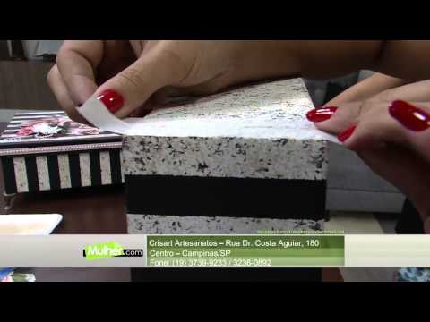 Mulher.com 27/02/2015 Marisa Magalhães - Caixa com scrapdecor Parte 1/2