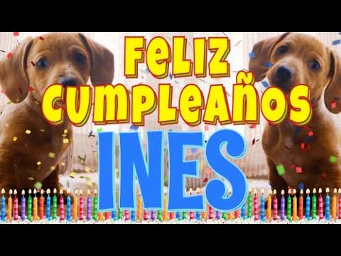 ¡Feliz Cumpleaños Ines! (Perros hablando gracioso) ¡Muchas Felicidades Ines!