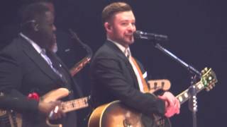 Justin Timberlake MGM Finale Show 1/2/15 Talking to Crowd