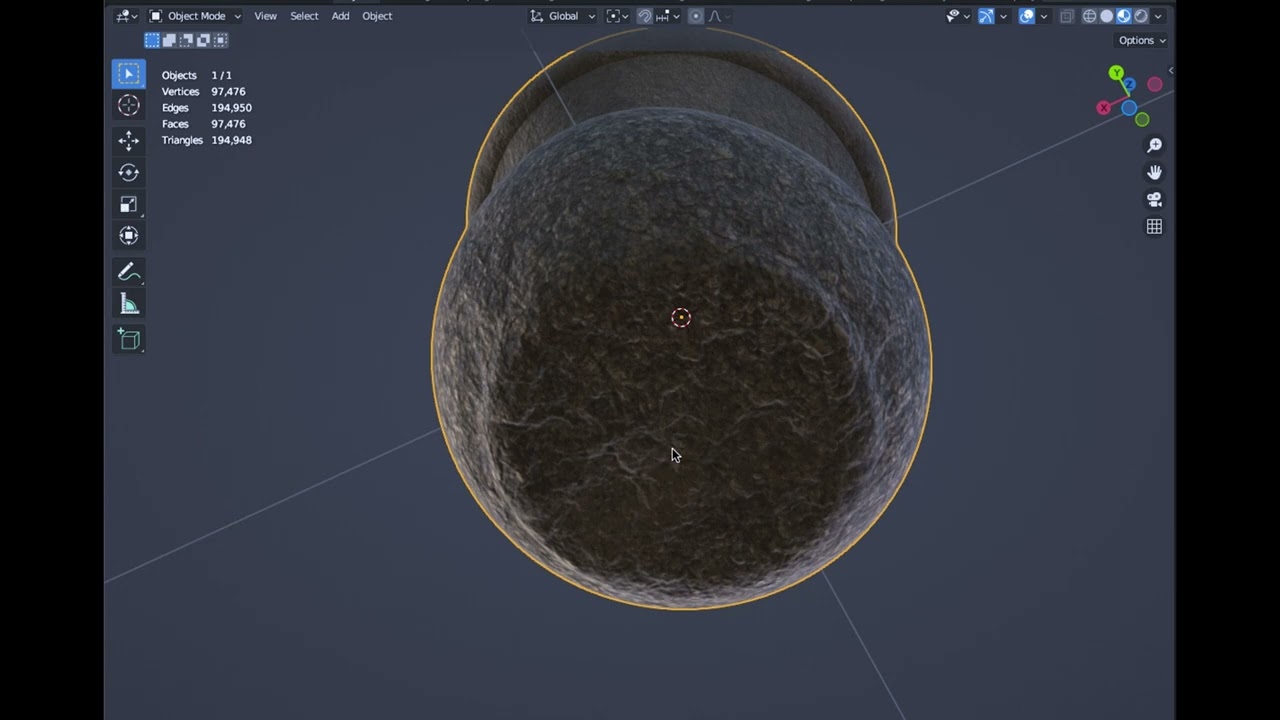 Ancient stone vase 3D Model