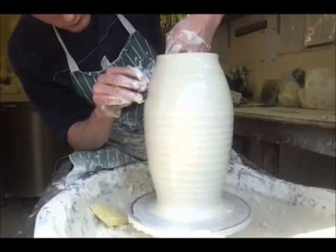 Hand thrown Porcelain vase by Crystalline Potter Matt Horne
