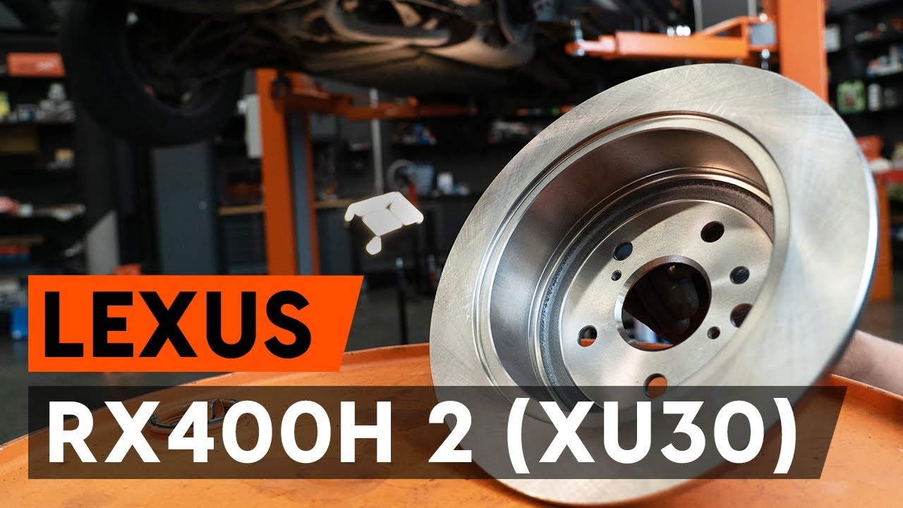 Como mudar discos de travão da parte traseira em Lexus RX XU30 - guia de substituição