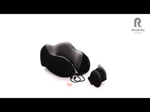 Миниатюра изображения товара Подушка на шею RoadLike Travel Kit Velvet / 292242 (черный)