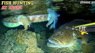 NIGHT SPEARFISHING EPISODE 157 | FISH HUNTING AT NIGHT