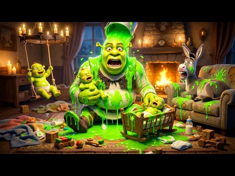 Shrek vs The Triplets! The Longest Night Ever 🌙 | Funny Shrek 5 Animation