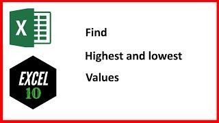 How to select the highest or lowest value in excel using function