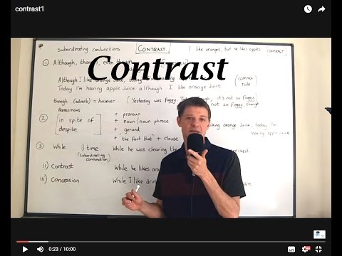 Linking words of contrast