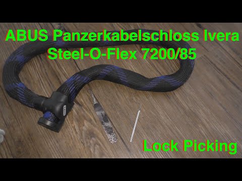 Fahrradschloss öffnen/Schloss knacken/bike lock open/Abus Panzerschloss Ivera Steel-O-Flex 7210/85