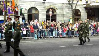 Irish Army band, colour party and the Navy - St patricks Day Cork 2010