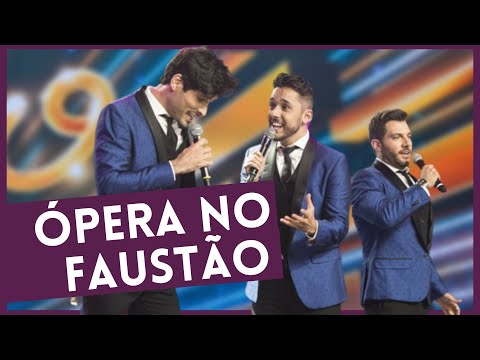 Tenores cantam Andre Bocelli no Faustão e animam auditório