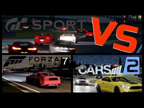 Gran Turismo Sport vs Forza Motorsport 7 vs Project Cars 2 - Nürburgring Nordschleife - Night