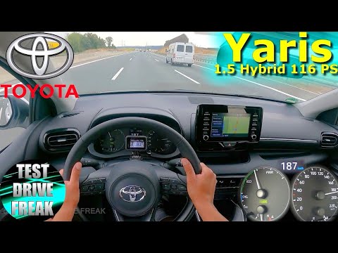 2022 Toyota Yaris 1.5 VVT-iE Hybrid 116 PS TOP SPEED AUTOBAHN DRIVE POV