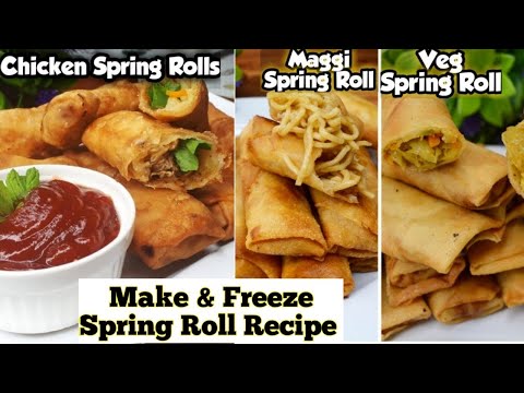 Spring Roll Recipe Veg | Spring Roll Recipe Chicken | Spring Roll Recipe With Noodles| By Food Mania