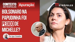 Moraes recebeu Michelle horas antes de mandar Bolsonaro para Papudinha