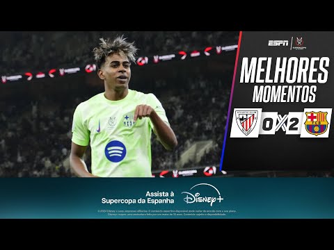 Gols e lances de Athletic Bilbao x Barcelona