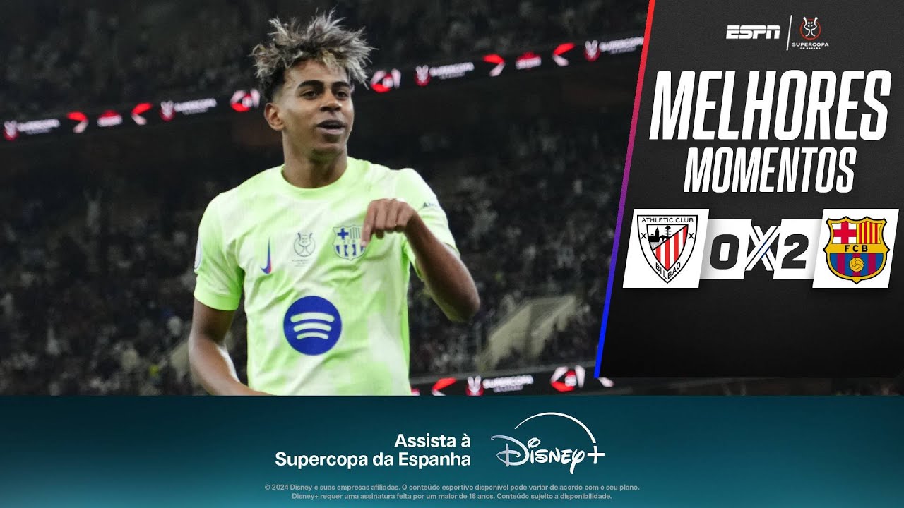 LAMINE YAMAL brilha, BARCELONA derrota o ATHLETIC BILBAO e vai à FINAL da Supercopa da Espanha