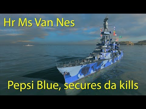 Hr Ms Van Nes - Pensacola Cruiser in Blue - World of Warships