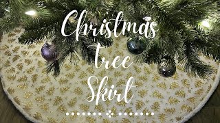 HOW TO MAKE A CHRISTMAS TREE SKIRT | Step-by-Step Tutorial for ANY Christmas Tree