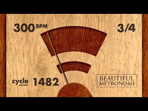 300 BPM 3/4 Wood Metronome HD