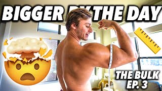 BIGGER BY THE DAY | BULK TO PRO EP. 3 | MY CURRENT MEASUREMENTS AT 240 LBS.