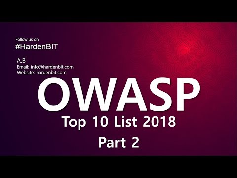 What is OWASP Top 10 List 2018 – Part 2