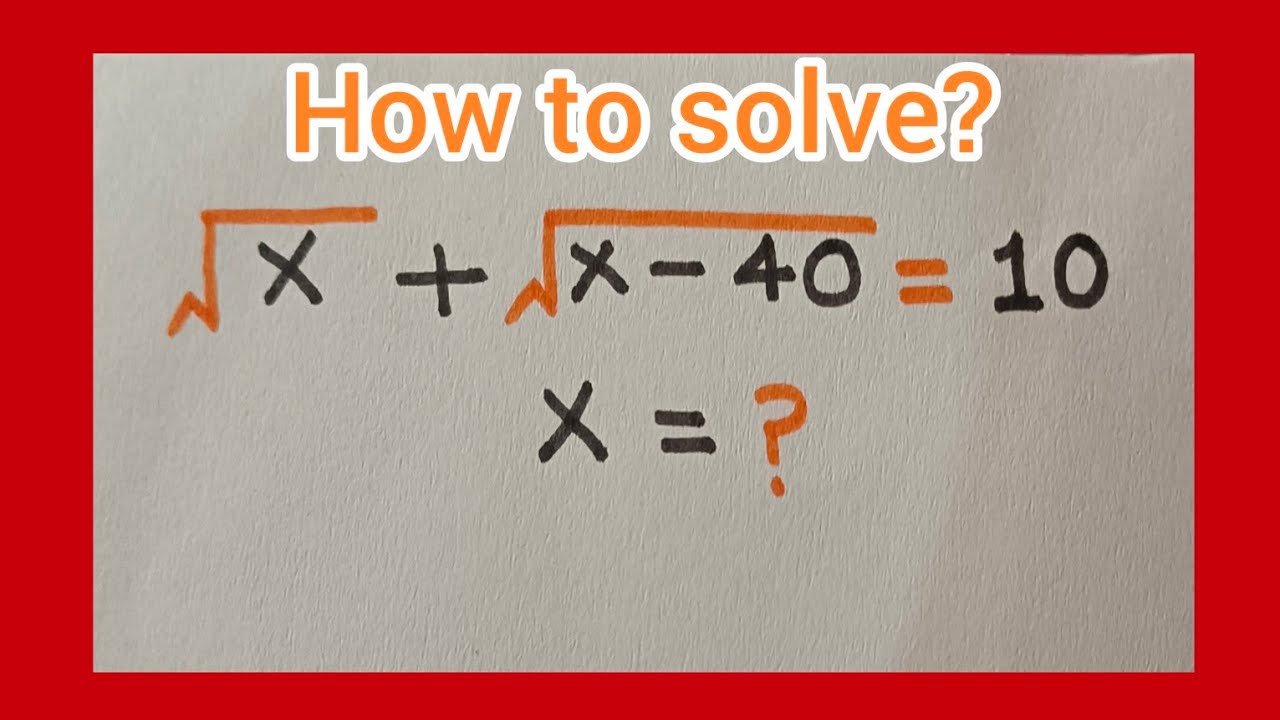 A nice square root problem!!! How to solve? @learnwithpriyanka88
