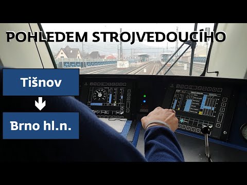 Pohledem strojvedoucího: Tišnov - Brno hl.n. (Panter)