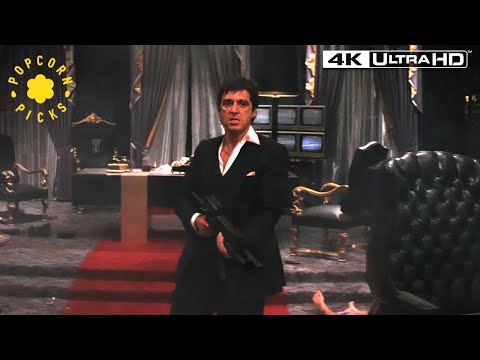 Al Pacino's "Say Hello To My Little Friend" Scene | Scarface 4k HDR