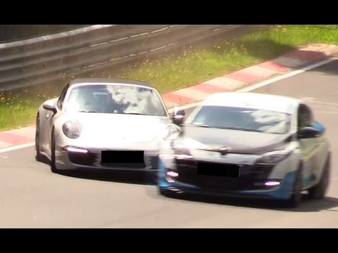 Porsche near BIG Crash Nordschleife Nürburgring Touristenfahrten BIG SAVE 14.08.2016