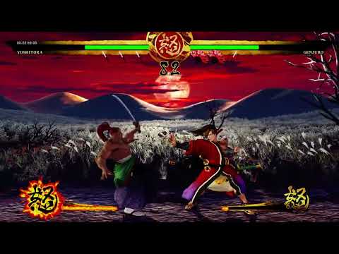 Yoshitora vs Genjuro hardest AI - SAMURAI SHODOWN Standard Ver