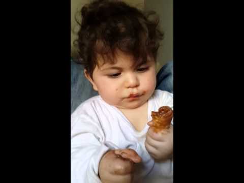 Jad eating chocolate