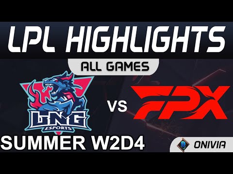 LNG vs FPX Highlights ALL GAMES LPL Summer Season 2021 W2D4 LNG Esports vs FunPlus Phoenix by Onivia