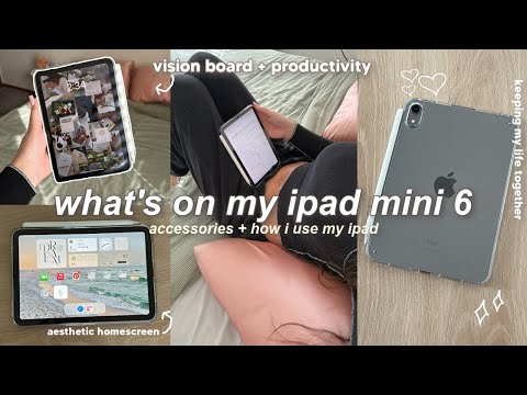 WHAT’S ON MY IPAD MINI 6 🫶🏻🍓 accessory unboxing + aesthetic home screen + productivity apps