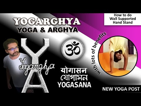 Wall Supported Hand Stand | Wall Handstand | @yogarghya