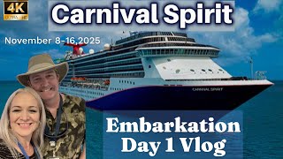 ⭐️ EXPLORING CARNIVAL SPIRIT - EMBARKATION DAY ⭐️ NOVEMBER 8-16, 2025🛳️  (POST DRY DOCK)