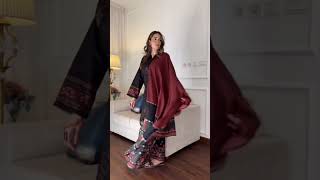 Black Embroidered Lawn Suit - Video 1