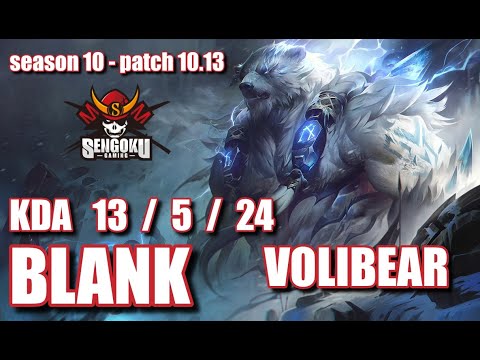 【韓国サーバー/GM】SG BLANK ボリベア(Volibear) VS グレイブス(Graves) JG - Patch10.13 KR Ranked【LoL】