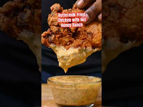 The best Buttermilk Fried Chicken!! #friedchicken #hothoney #ranch #easyrecipes
