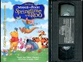 Opening Closing To Winnie The Pooh Springtime With Roo US VHS 2004