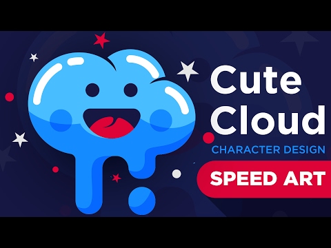 Illustrator speed Art : How To Create A Cute Character Design Video