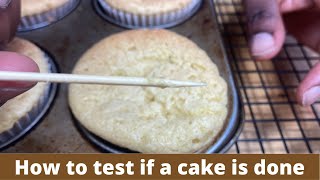 How to check if cake is done with toothpick : How to tell when cupcakes are done : Fully baked test