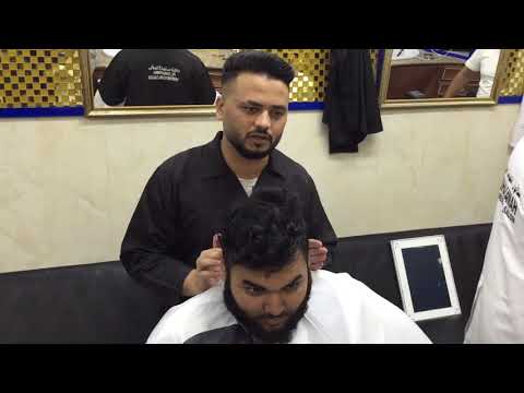 Fade haircut with design