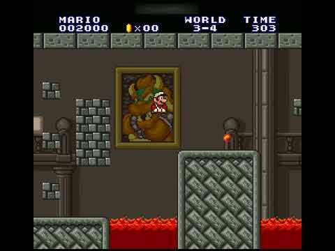 Super Mario Bros. The Lost Levels (SNES Game) - World 3-4 playthrough