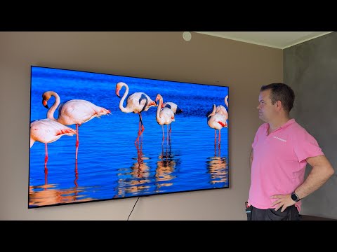 2025 LG 77" C5 4K OLED evo TV unboxing and wall mounting