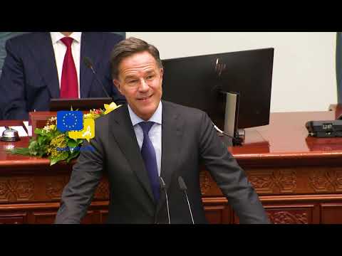 Video Thumbnail: No One Stands Alone – NATO’s Mark Rutte Sends Powerful Security Message from North Macedonia!