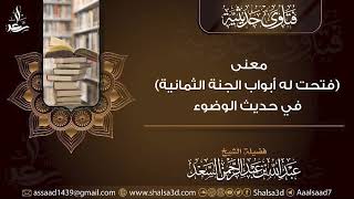 معنى (فتحت له أبواب الجنة الثمانية) في حديث الوضوء image