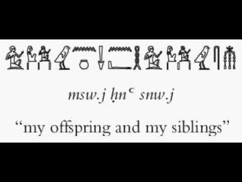 00702 جمل هيروغليفية من اللغة المصرية القديمة Hieroglyphic sentences, ancient Egyptian language